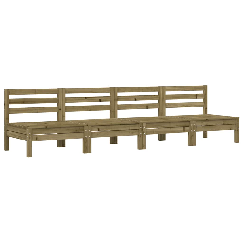 Maison Exclusive - Gartensofas Ohne Armlehnen 4 Stk. Kiefernholz