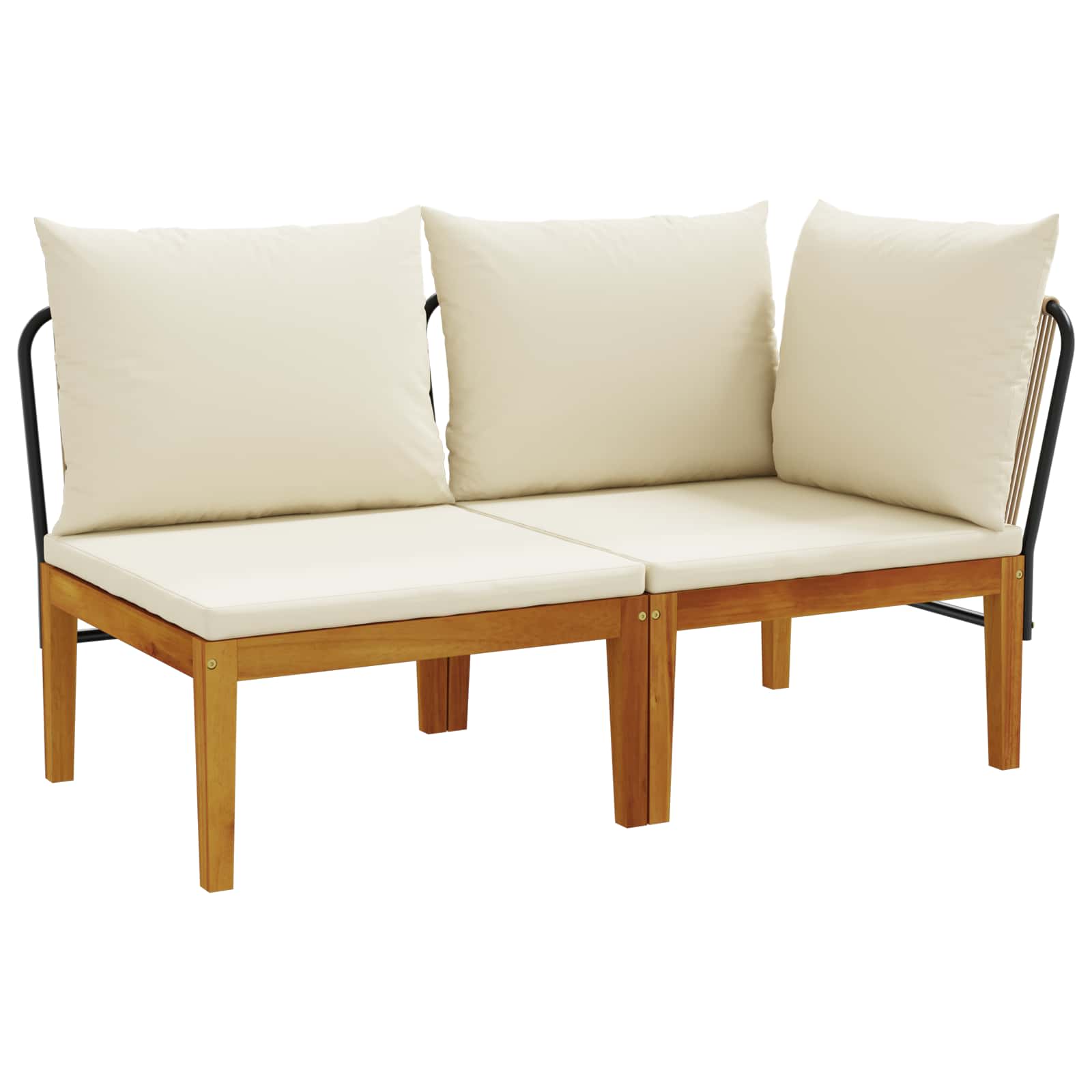 Maison Exclusive - 2 Stk. Garten Lounge Set Mit Kissen Massives A