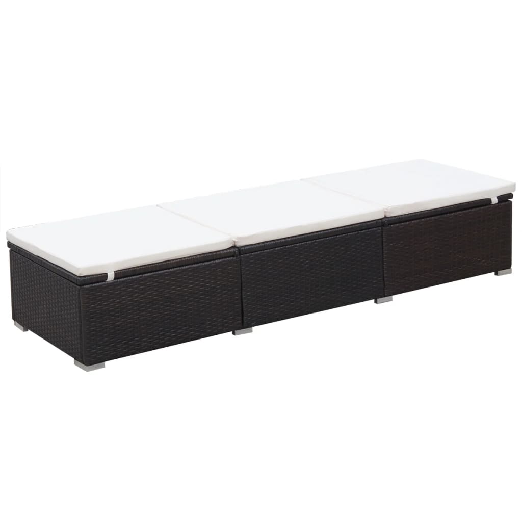 Maison Exclusive - Sonnenliege Mit Auflage Poly Rattan Braun