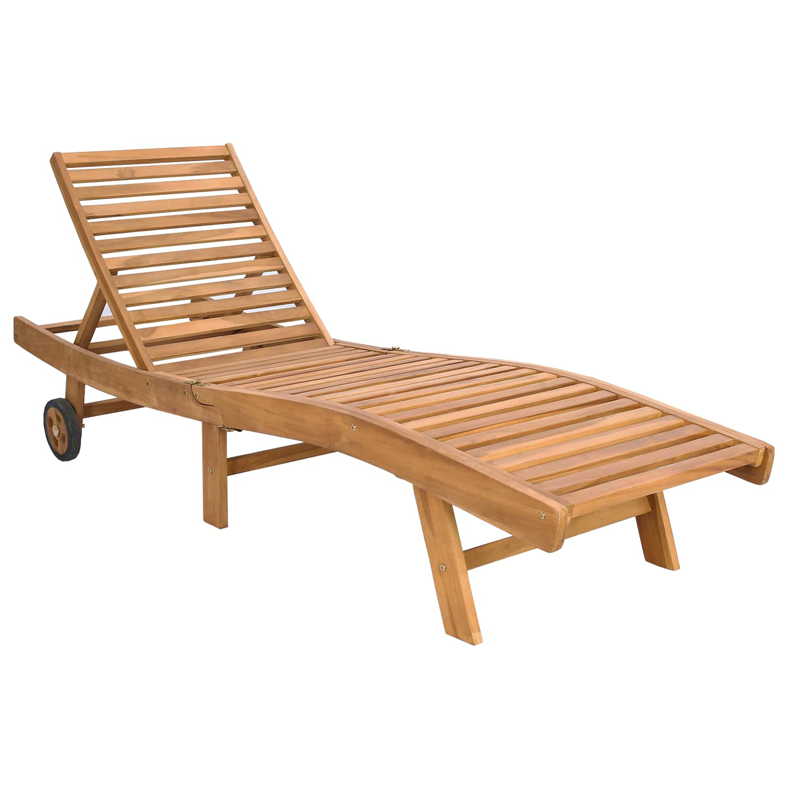 Maison Exclusive - Sonnenliege Massivholz Teak Braun