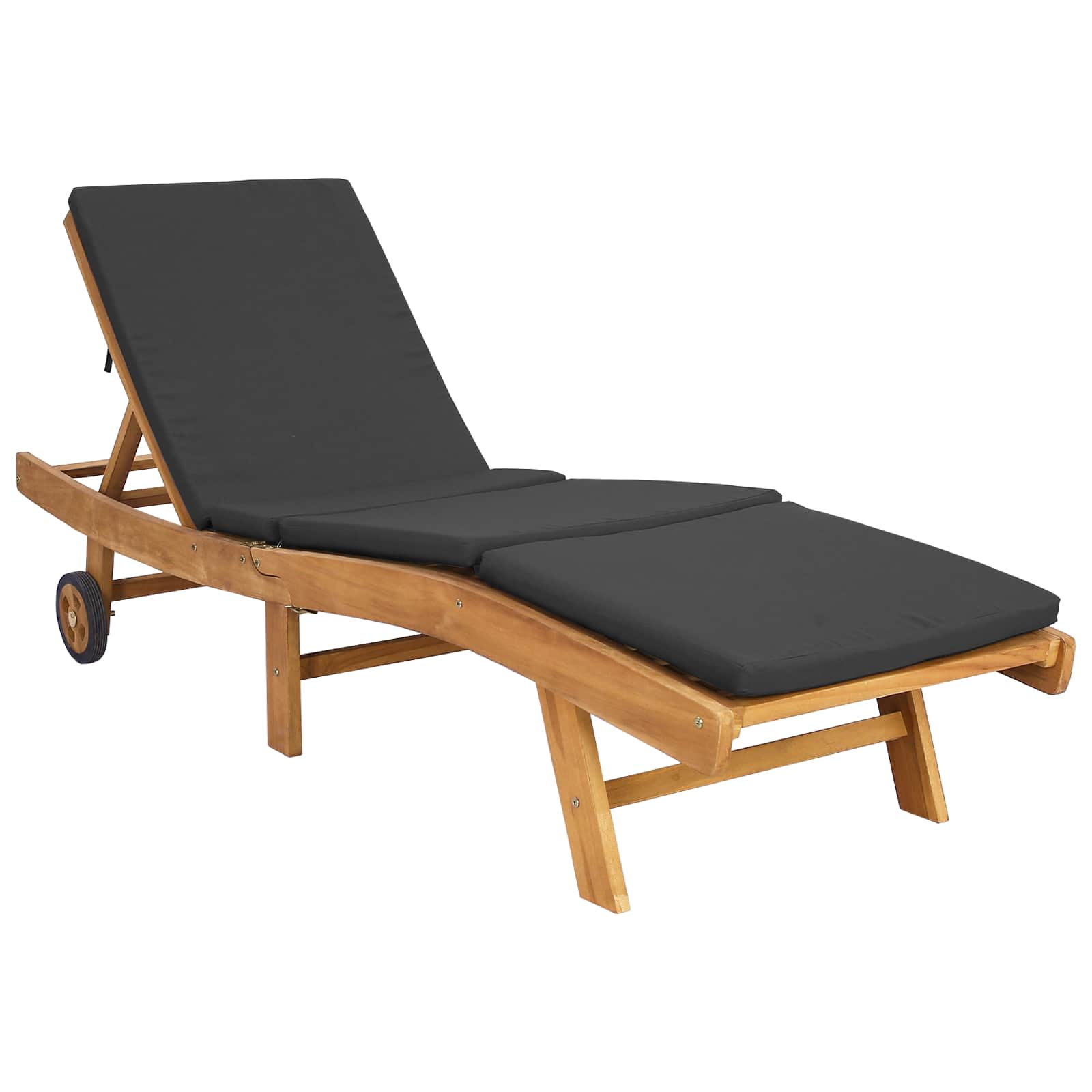 Maison Exclusive - Sonnenliege Polyester Braun Und Dunkelgrau