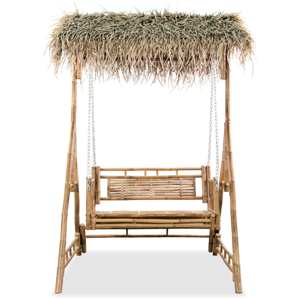 Maison Exclusive - Hollywoodschaukel 2-sitzer Mit Palmblättern Ba