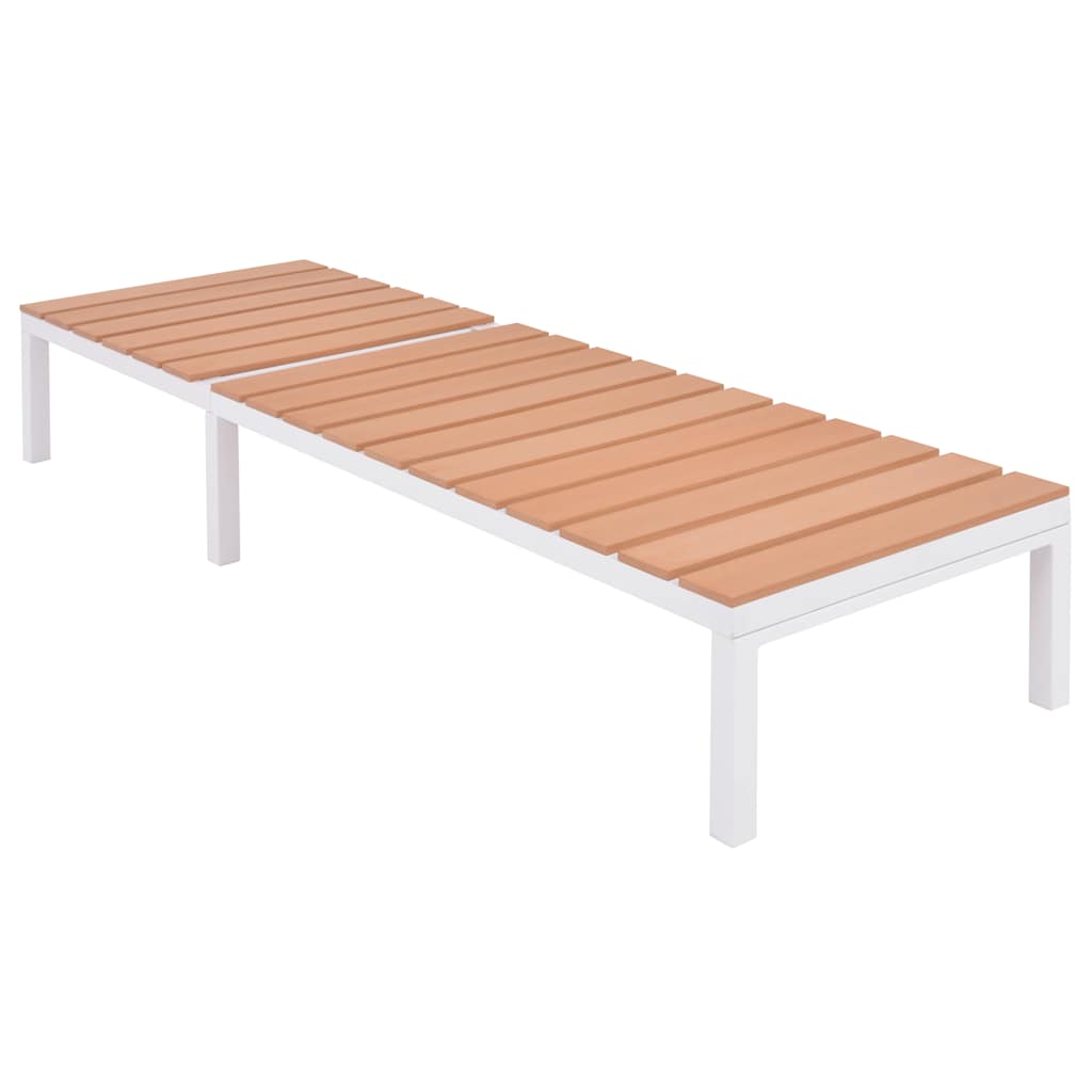 Maison Exclusive - Sonnenliege Aluminium Und Wpc Braun