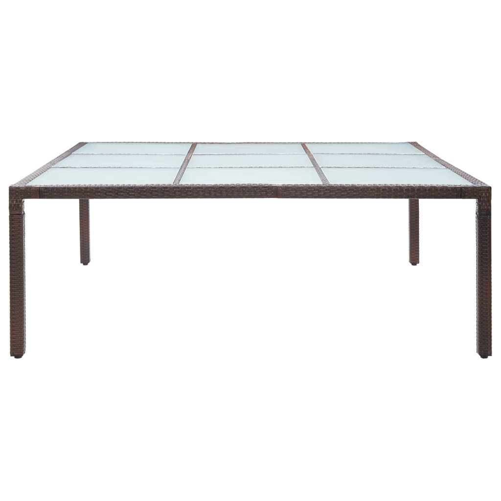 Maison Exclusive - Garten-esstisch Braun 200×200×74 Cm Poly Ratta