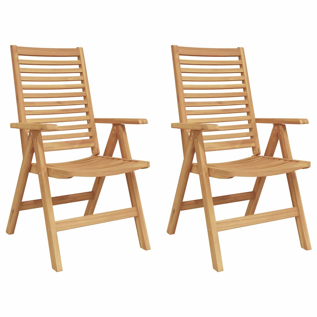 Maison Exclusive - Stuhl 2 Stk. Braun Massivholz Teak Umwandelbar