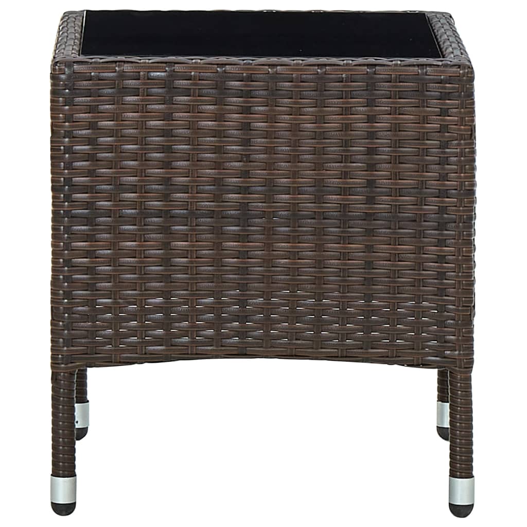 Maison Exclusive - Gartentisch Braun 40x40x45 Cm Poly Rattan