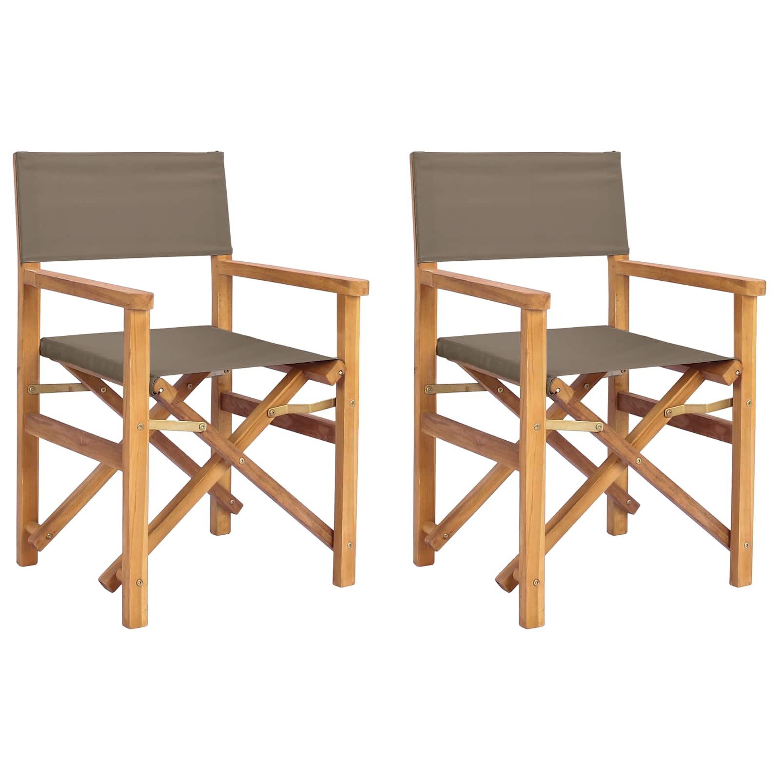 Maison Exclusive - Regiestuhl 100% Polyester Mit Solidem Teak