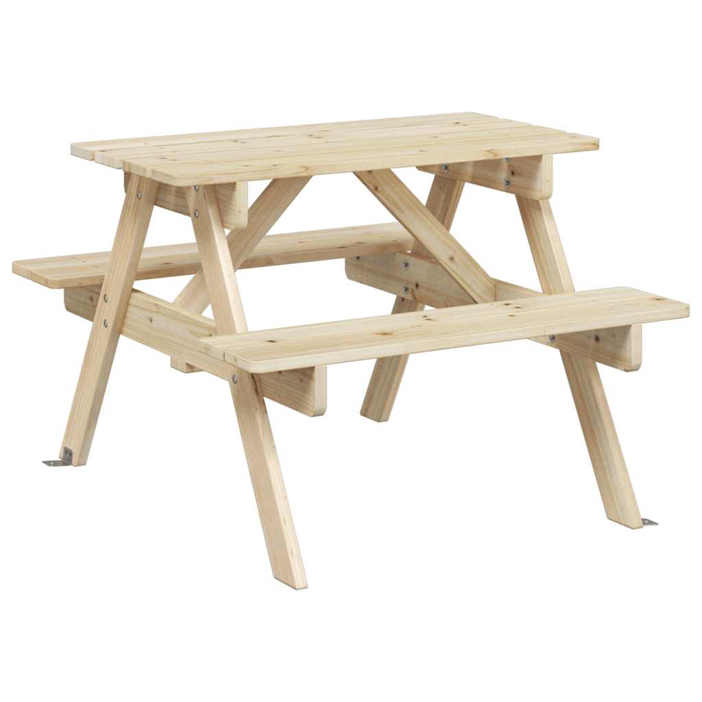 Maison Exclusive - Picknicktisch Für 4 Kinder Mit Schirmloch Mass