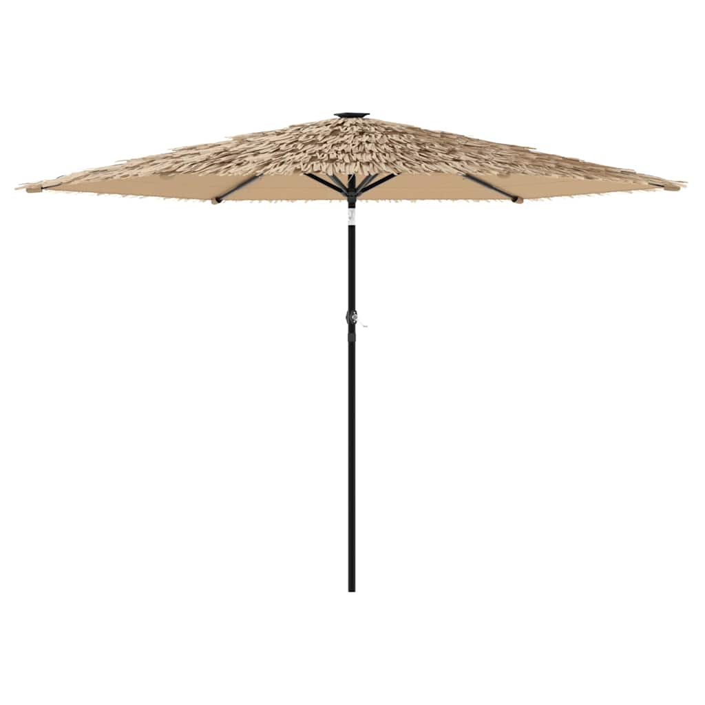 Maison Exclusive - Sonnenschirm Mit Led Und Stahlmast Braun 288x2