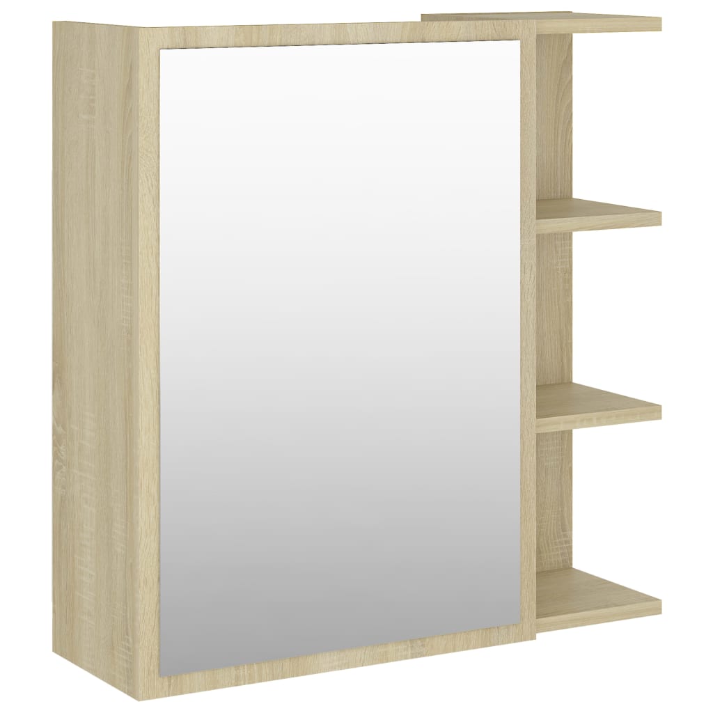 Maison Exclusive - Bad-spiegelschrank Sonoma-eiche 62,5x20,5x64 C