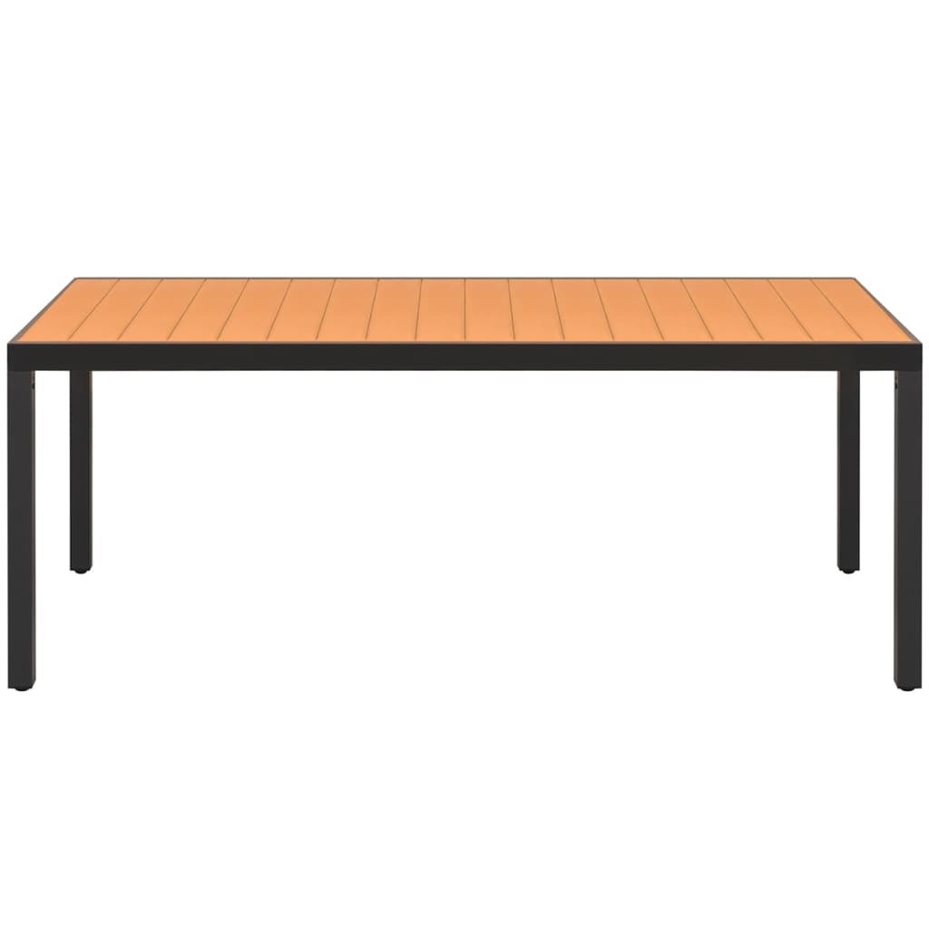 Maison Exclusive - Gartentisch Braun 185x90x74 Cm Aluminium Und W