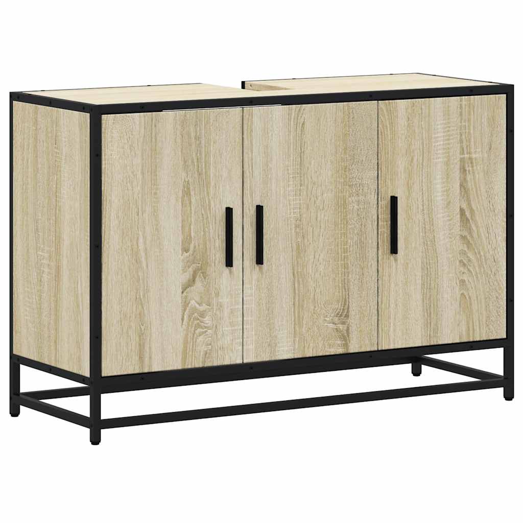 Maison Exclusive - Badezimmer-waschbeckenschrank Sonoma-eiche 90