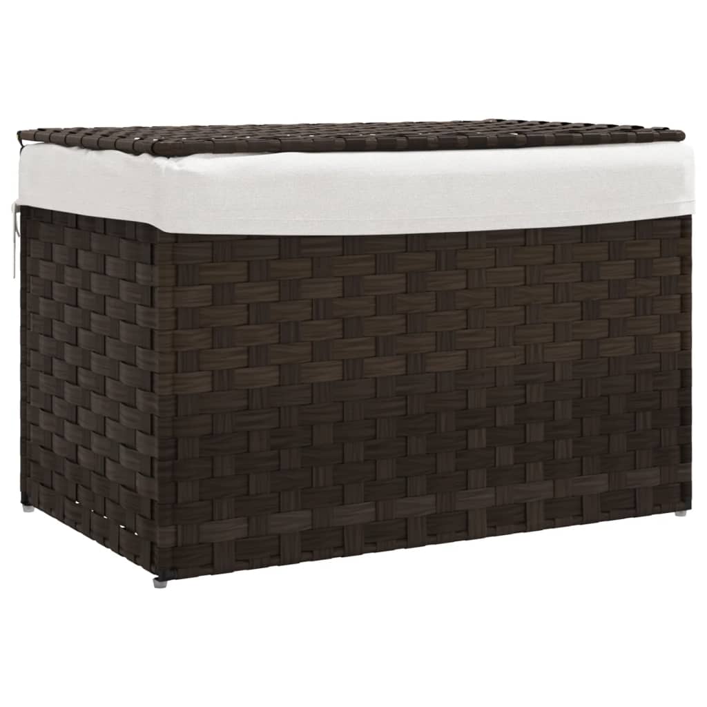 Maison Exclusive - Wäschekorb Mit Deckel Dunkelbraun 55,5x35x34 C