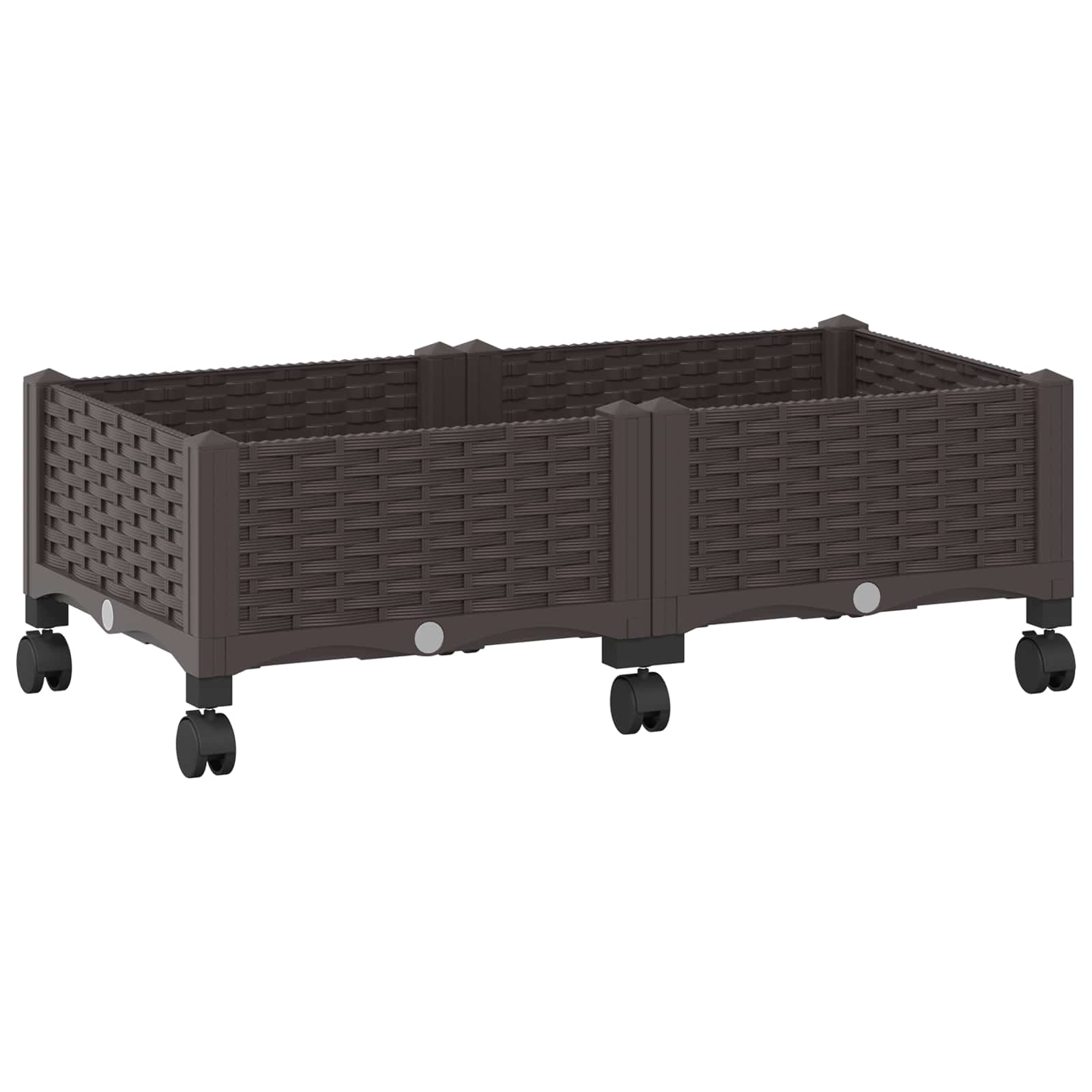 Maison Exclusive - Gartenpflanzer Mit Rädern Braun 80 X 40 X 29 C