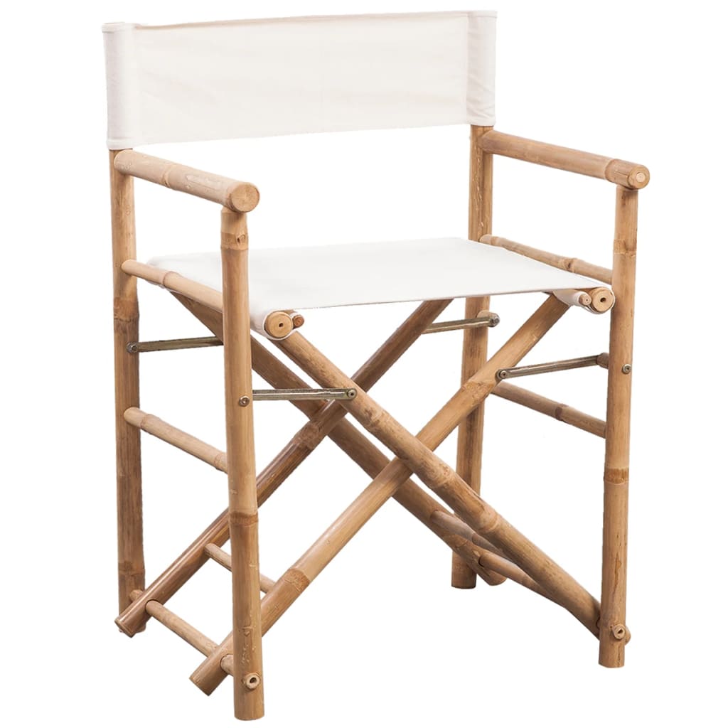 Maison Exclusive - Klappbarer Regiestuhl 2 Stk. Bambus Und Canvas