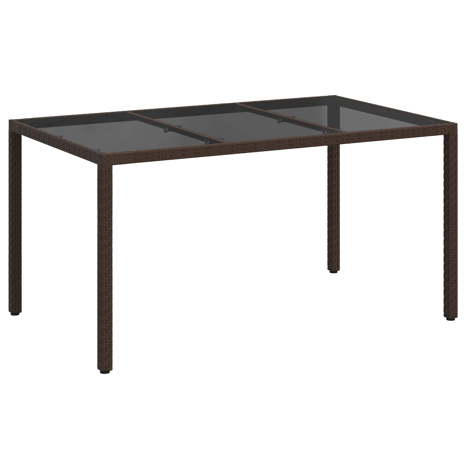 Maison Exclusive - Gartentisch Braun 150 X 90 X 75 Cm Poly-rattan