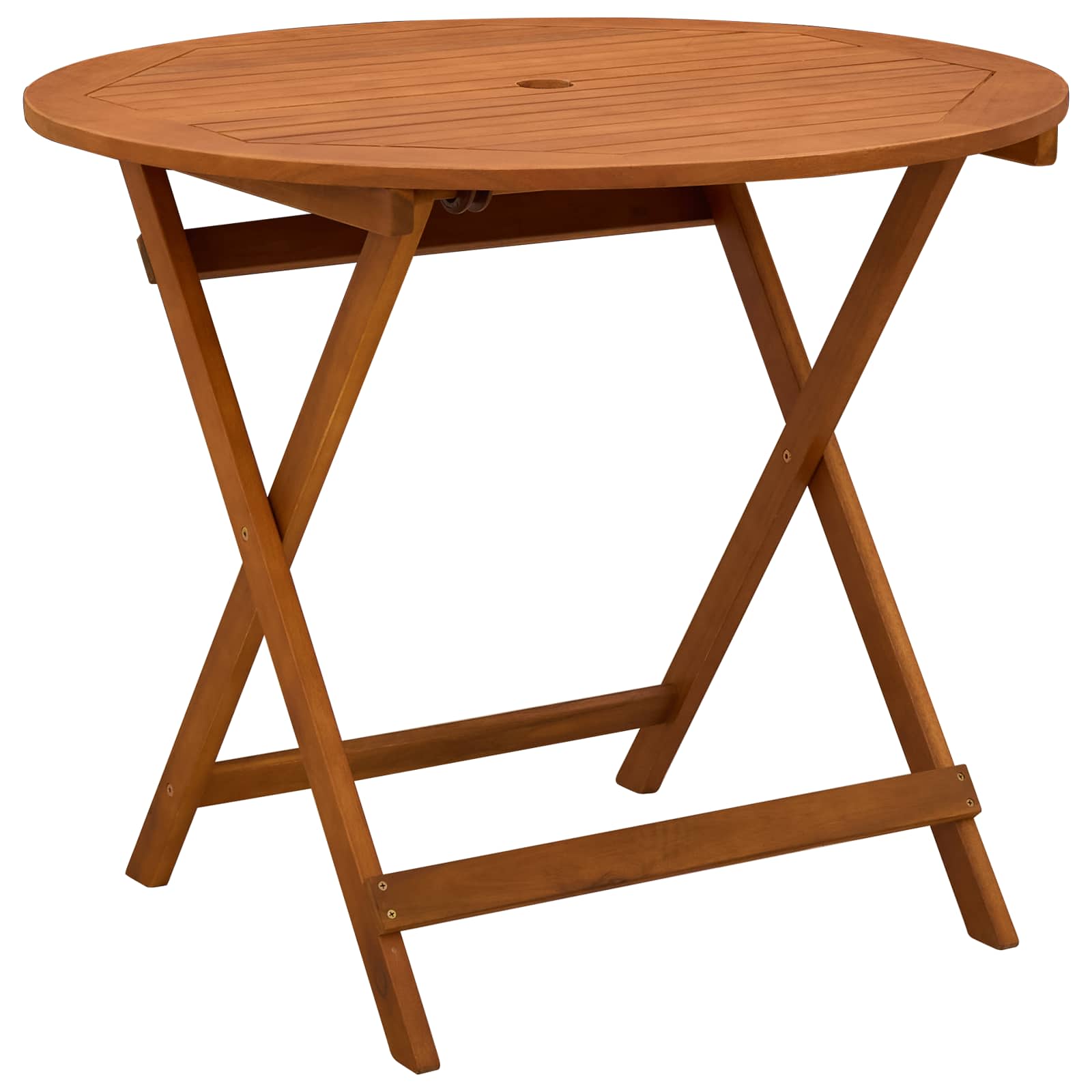 Maison Exclusive - Klappbarer Gartentisch Braun Ø 90 X 75 Cm