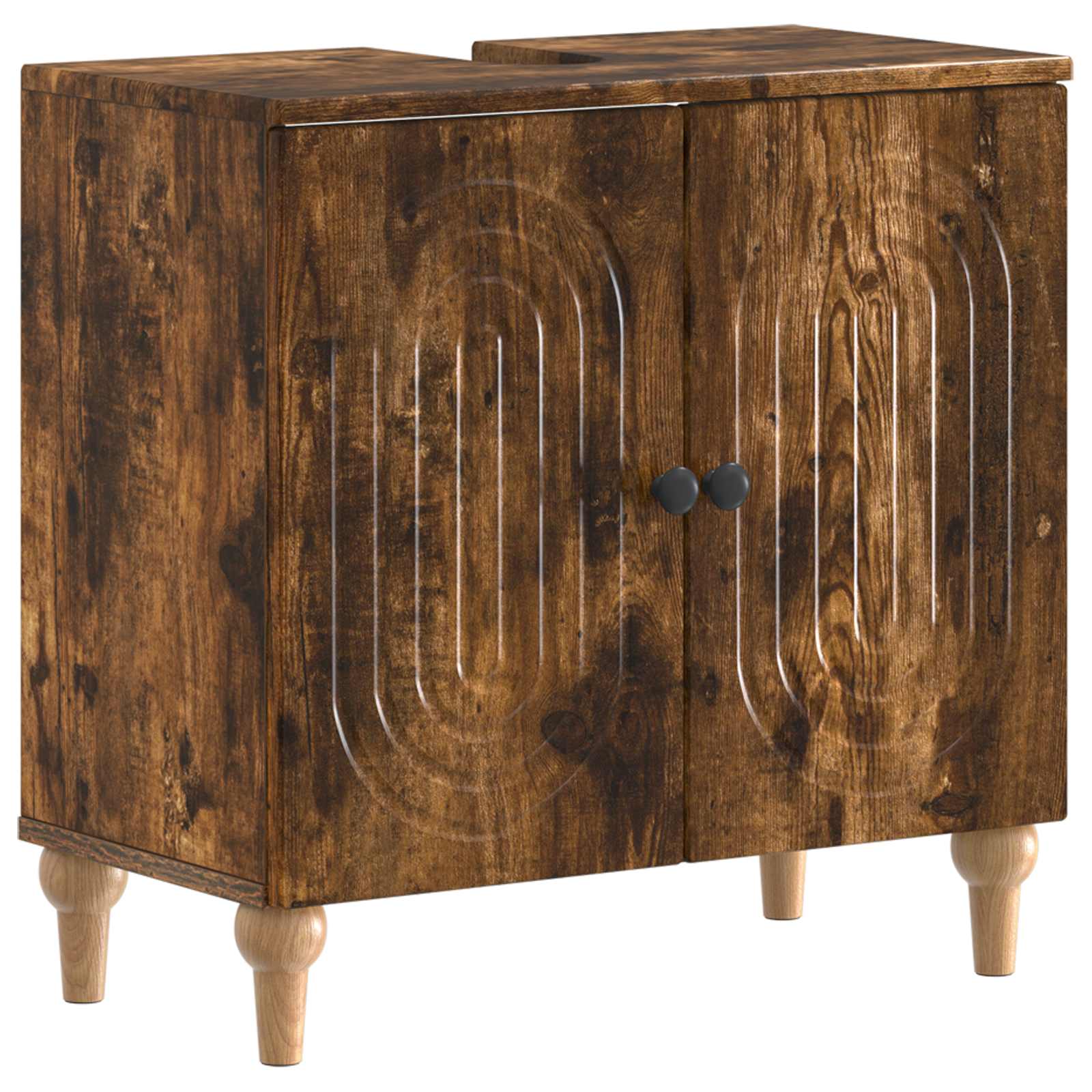 Maison Exclusive - Waschbeckenschrank Alkmaar Raucheiche 59,5 X 3