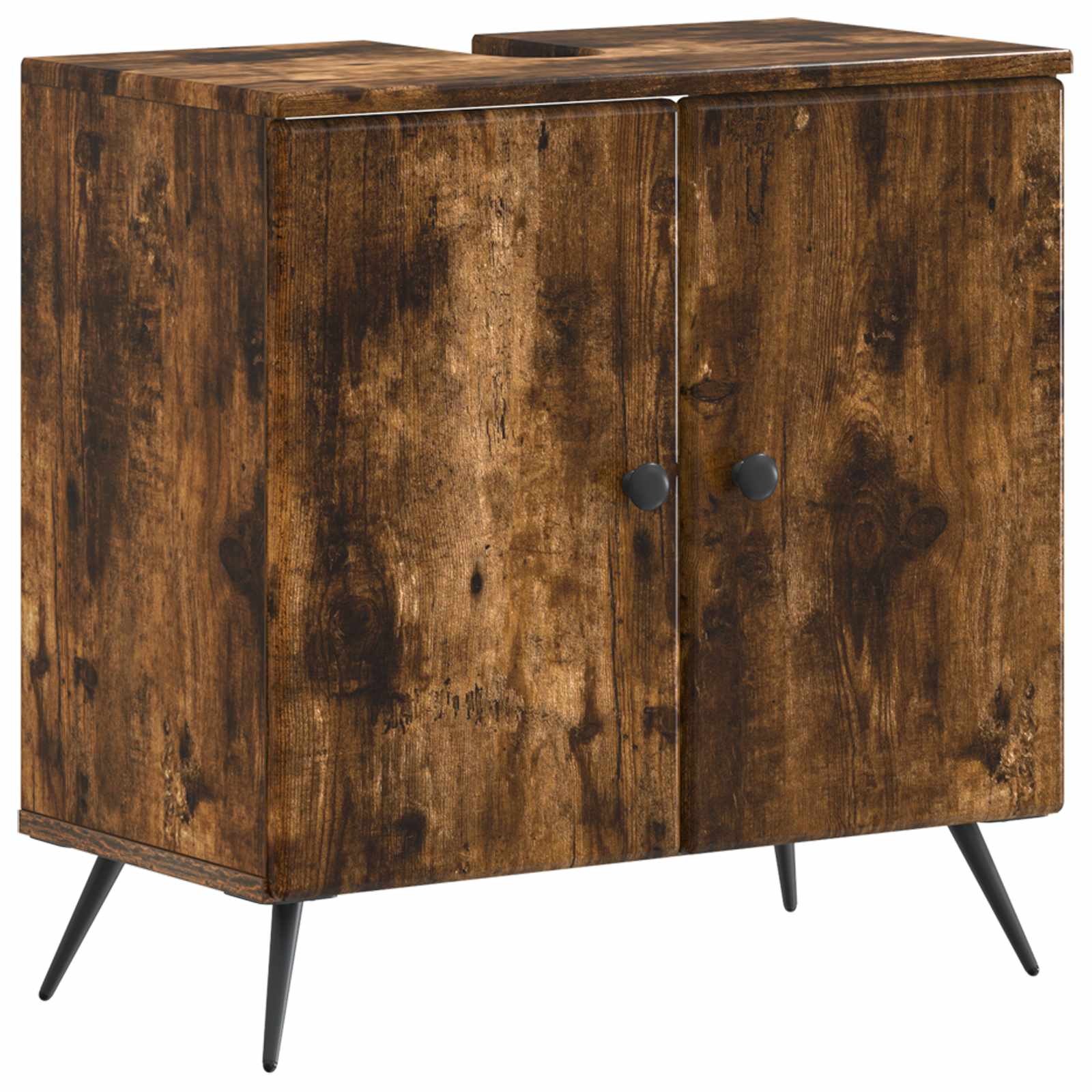 Maison Exclusive - Waschbeckenschrank Breda Raucheiche 59,5 X 31,