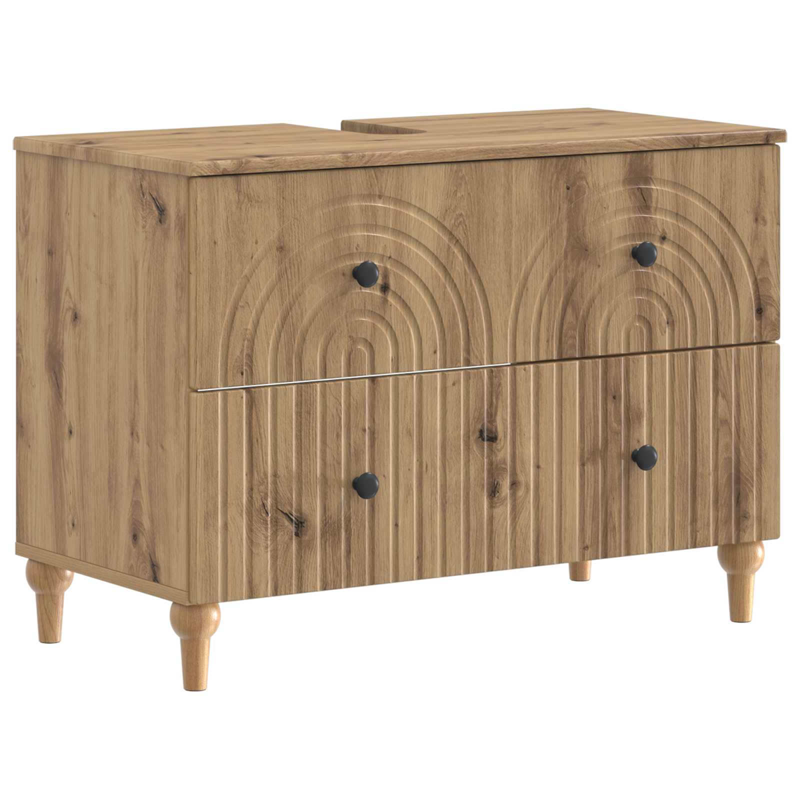 Maison Exclusive - Waschbeckenschrank Alkmaar Artisan-eiche 82 X