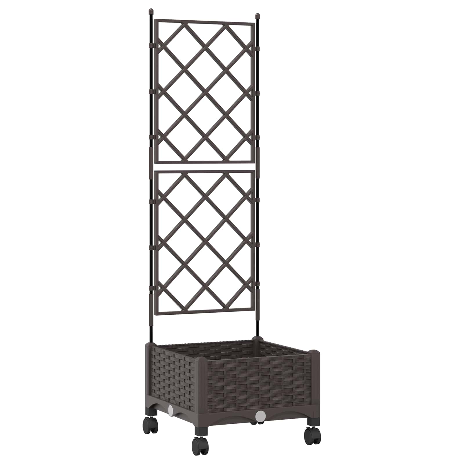 Maison Exclusive - Pflanzkübel Mit Spalier Und Rädern Braun 40 X