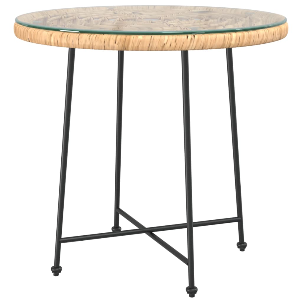 Maison Exclusive - Esstisch Ø80 Cm Hartglas Und Stahl