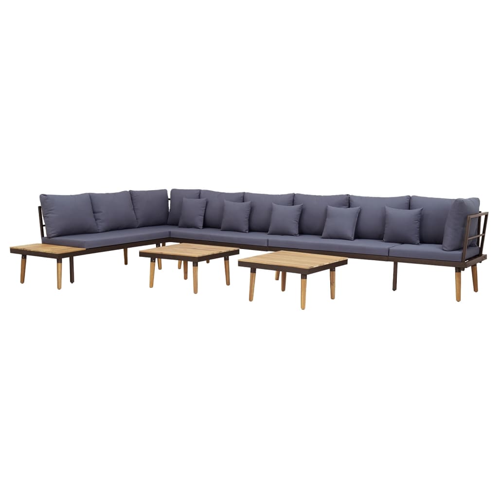Maison Exclusive - Garten-lounge-set 8-sitzer Mit Kissen Massivho