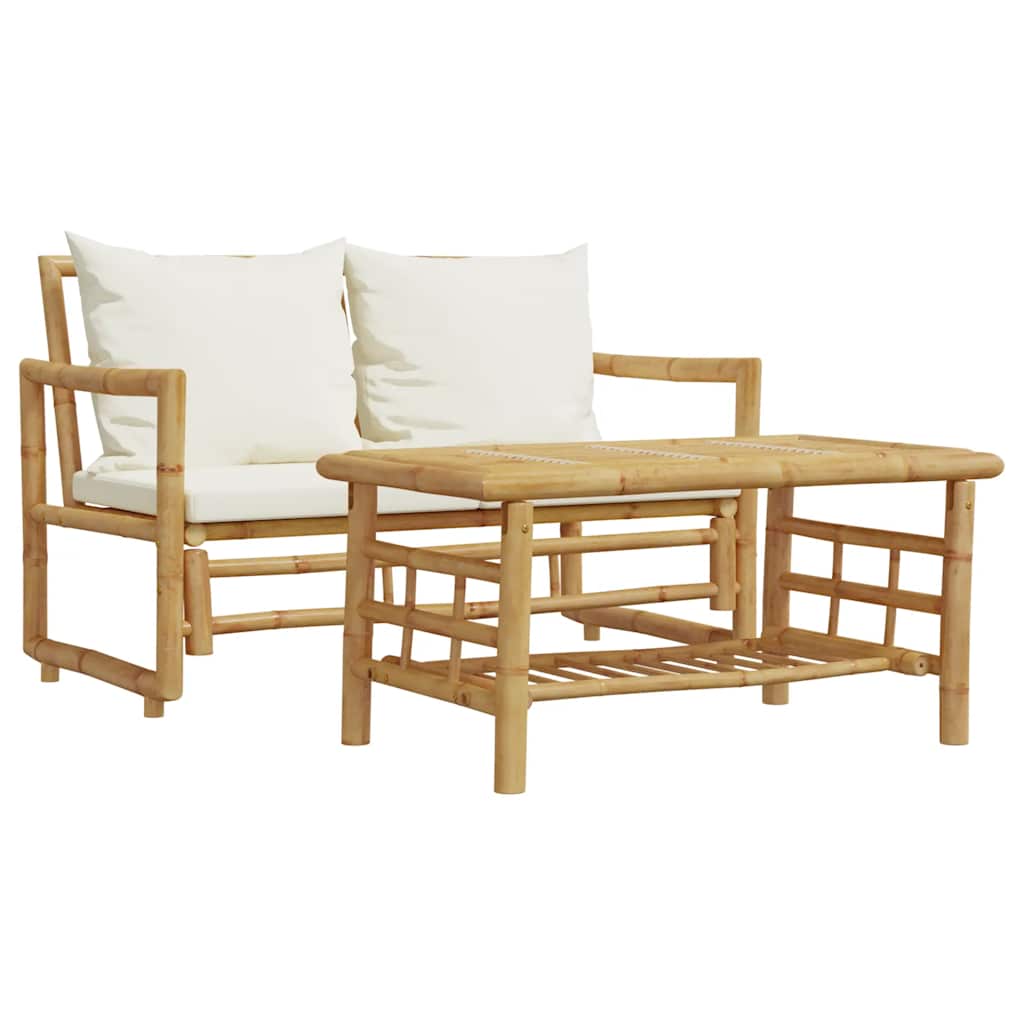 Maison Exclusive - 2-teiliges Gartensofa-set Mit Kissen Bambus