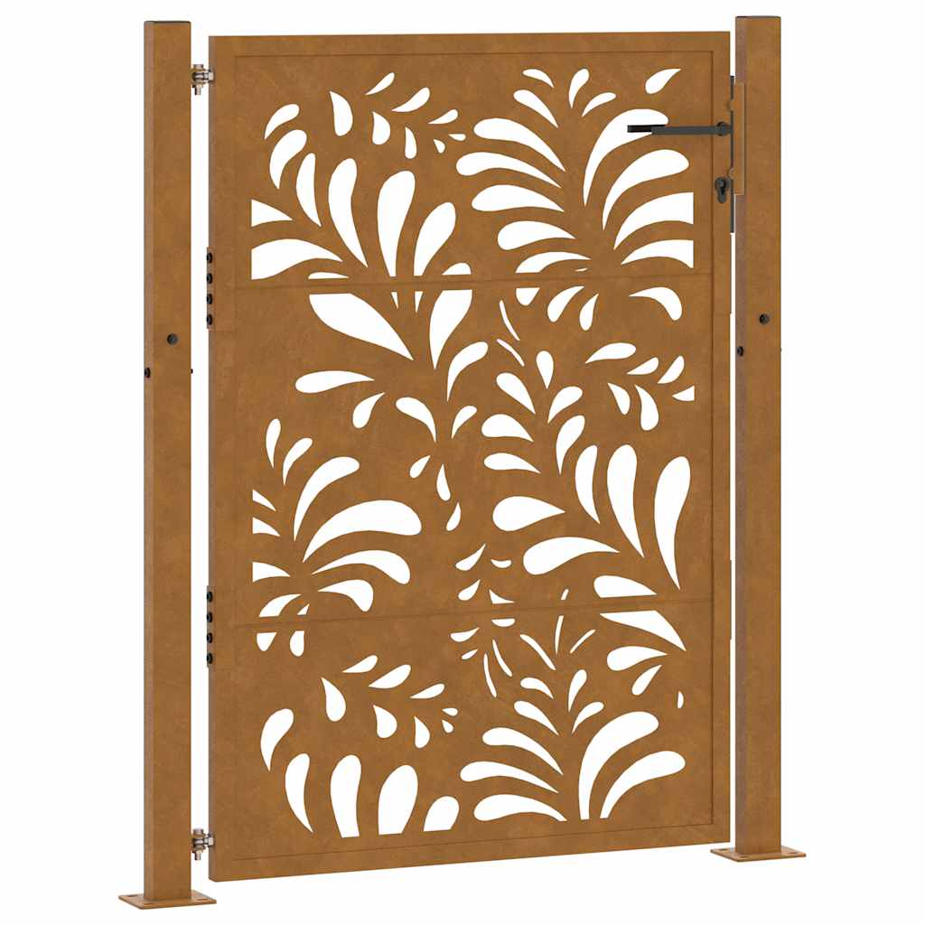 Maison Exclusive - Gartentor 100x125 Cm Verwitterungsstahl Wellen