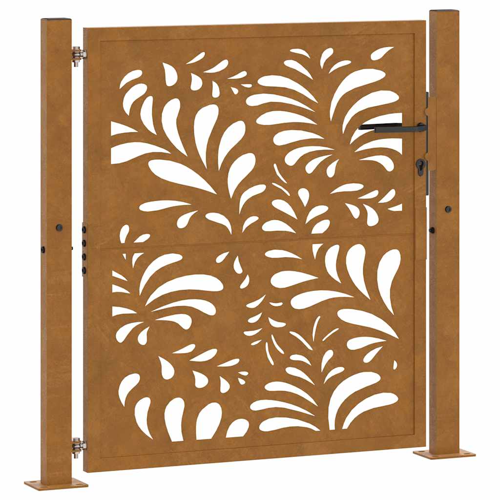 Maison Exclusive - Gartentor 100x100 Cm Verwitterungsstahl Wellen