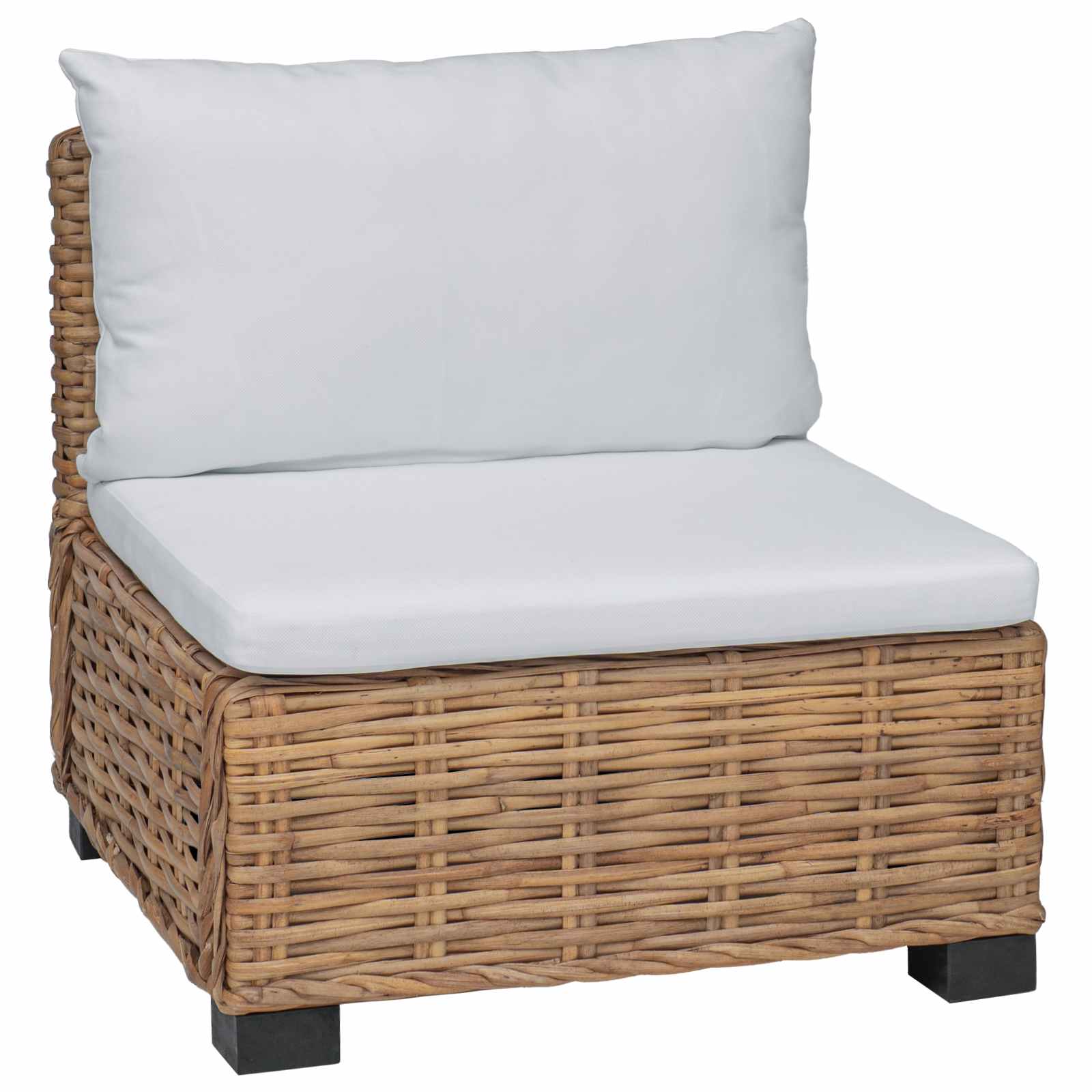 Maison Exclusive - Mittels Sofa Mit Kissen Gendt Naturrattan Natu