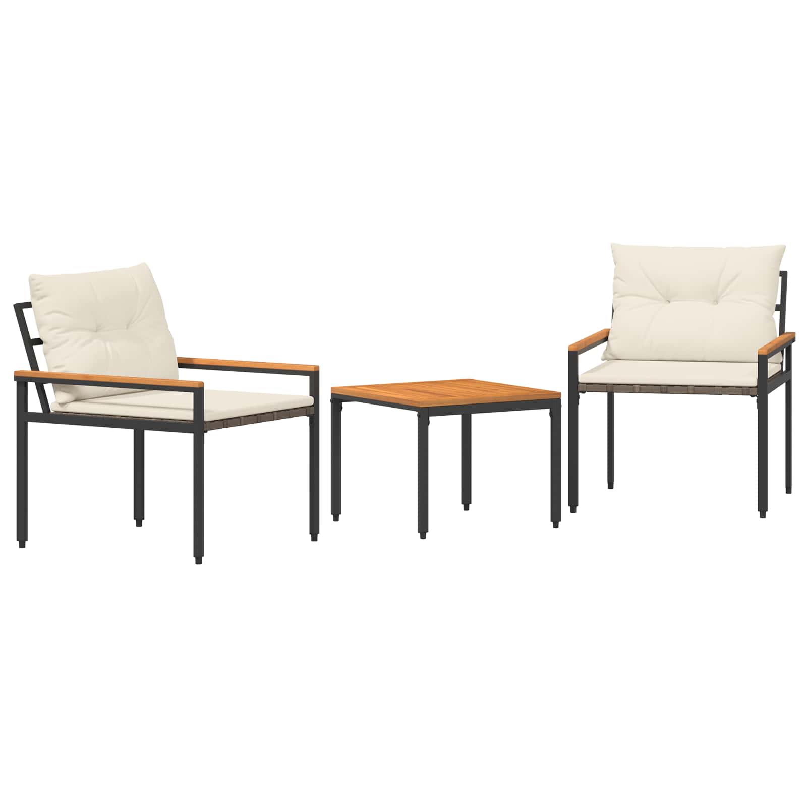 Maison Exclusive - Gartenmöbel-set 3 Stk. Cremeweiß Poly-rattan