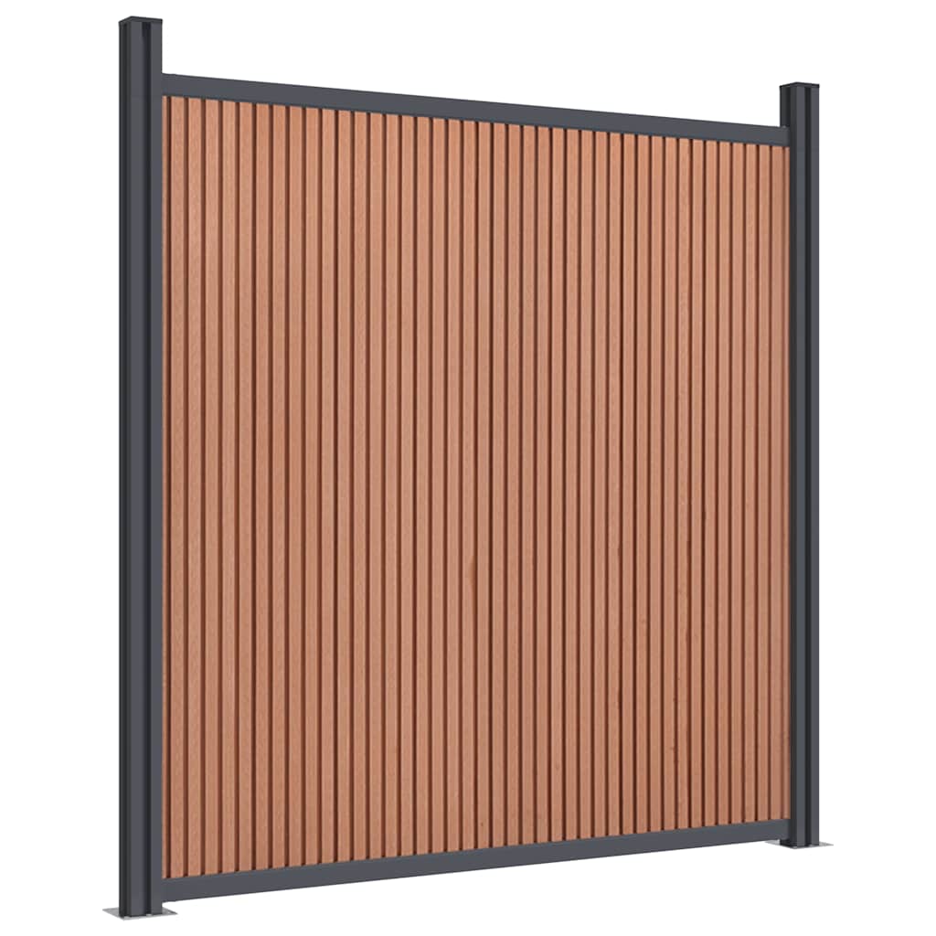 Maison Exclusive - Zaunelement Mit 2 Pfosten Braun 180x186 Cm Wpc