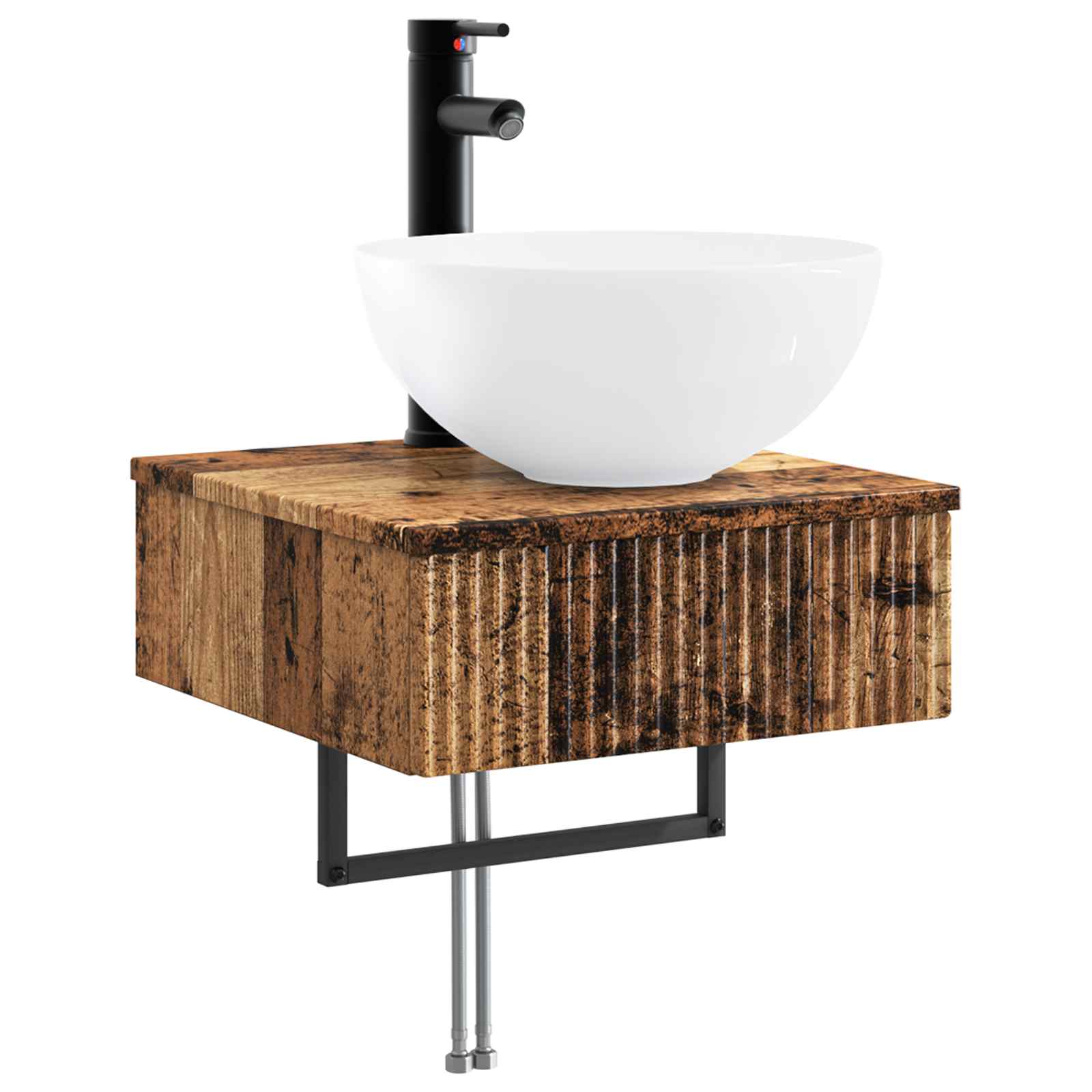 Maison Exclusive - Wandmontiertes Waschbecken Altholz 40 X 41 X 4