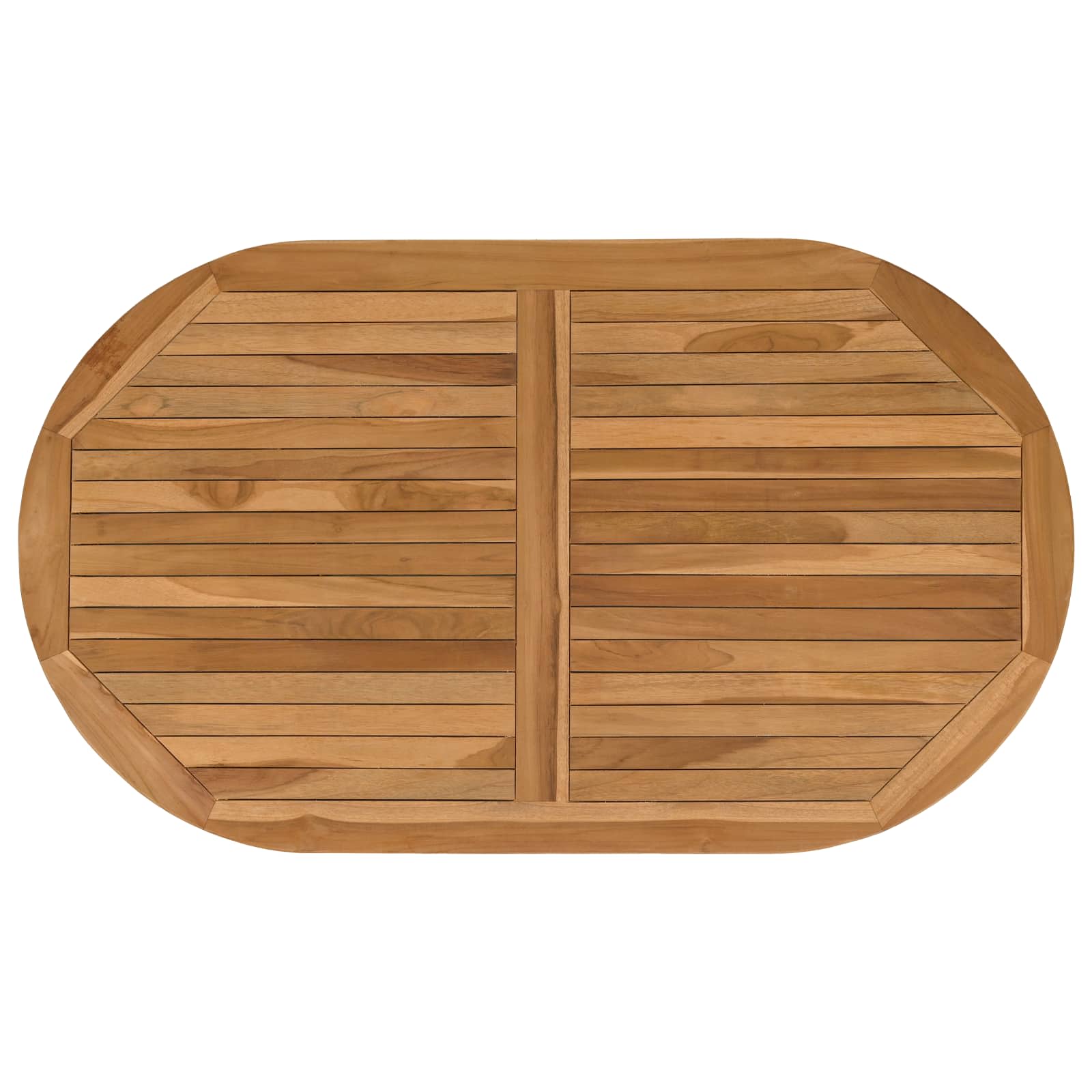 Maison Exclusive - Tischplatte Oval Massives Teakholz Natur