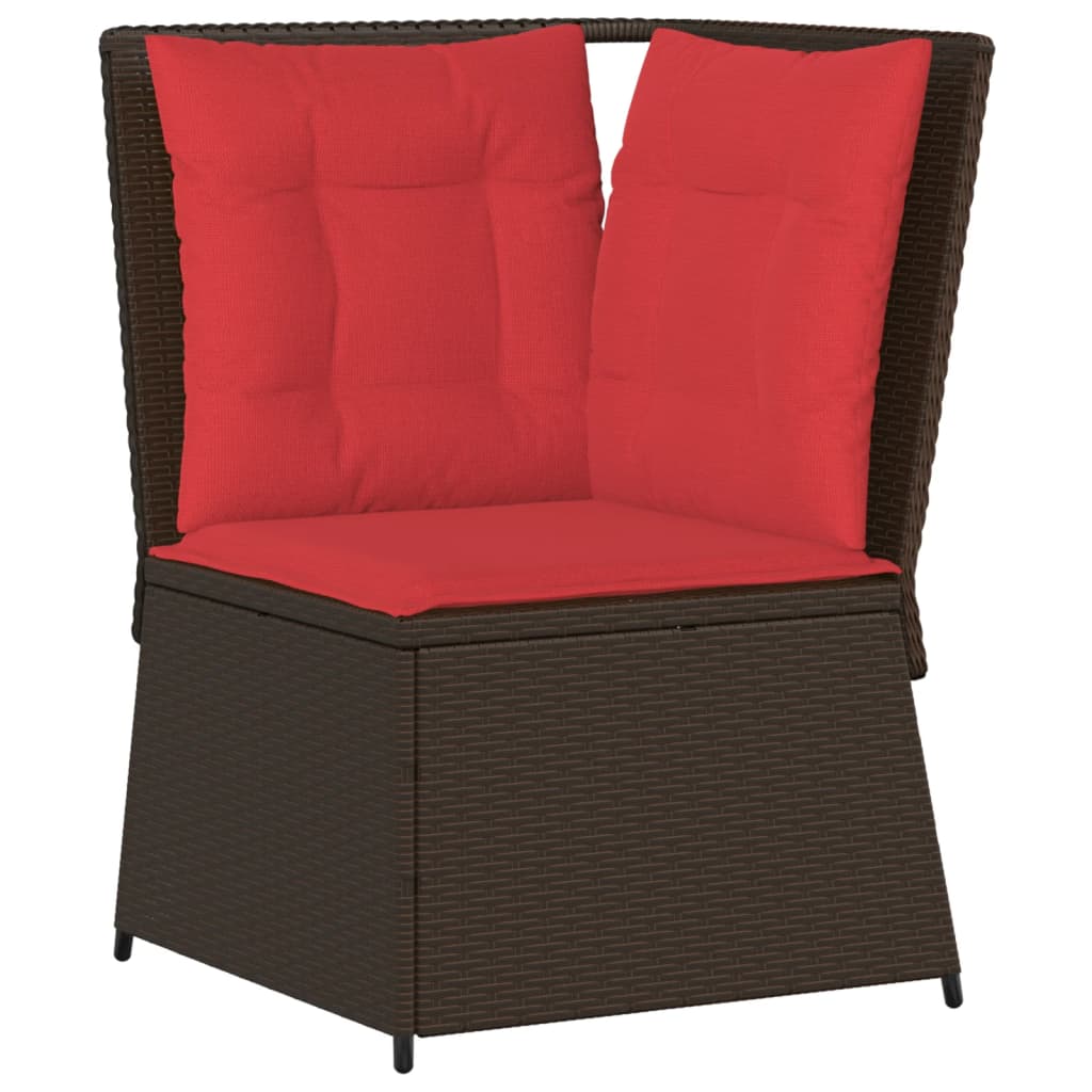 Maison Exclusive - Garten-ecksofa Mit Kissen Braun Polyrattan