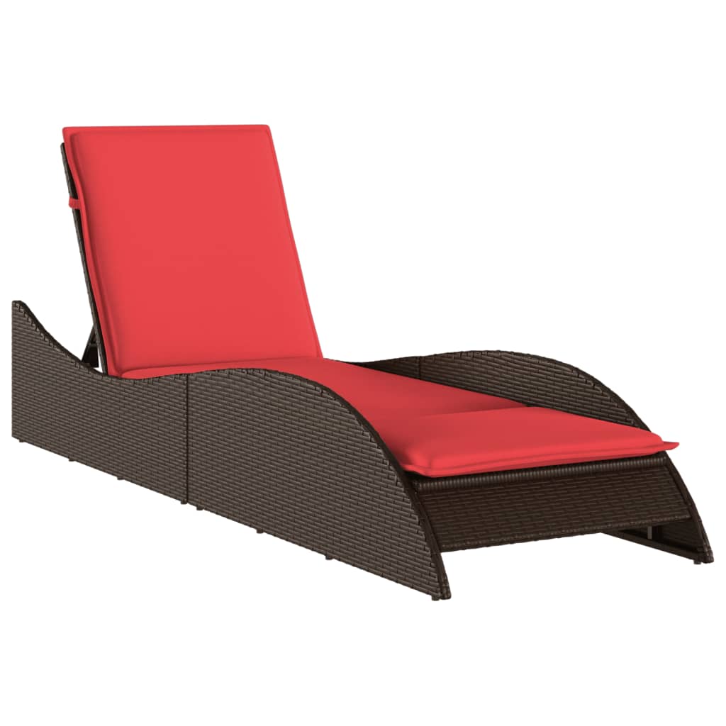 Maison Exclusive - Sonnenliege Mit Kissen Braun 60x205x73 Cm Poly