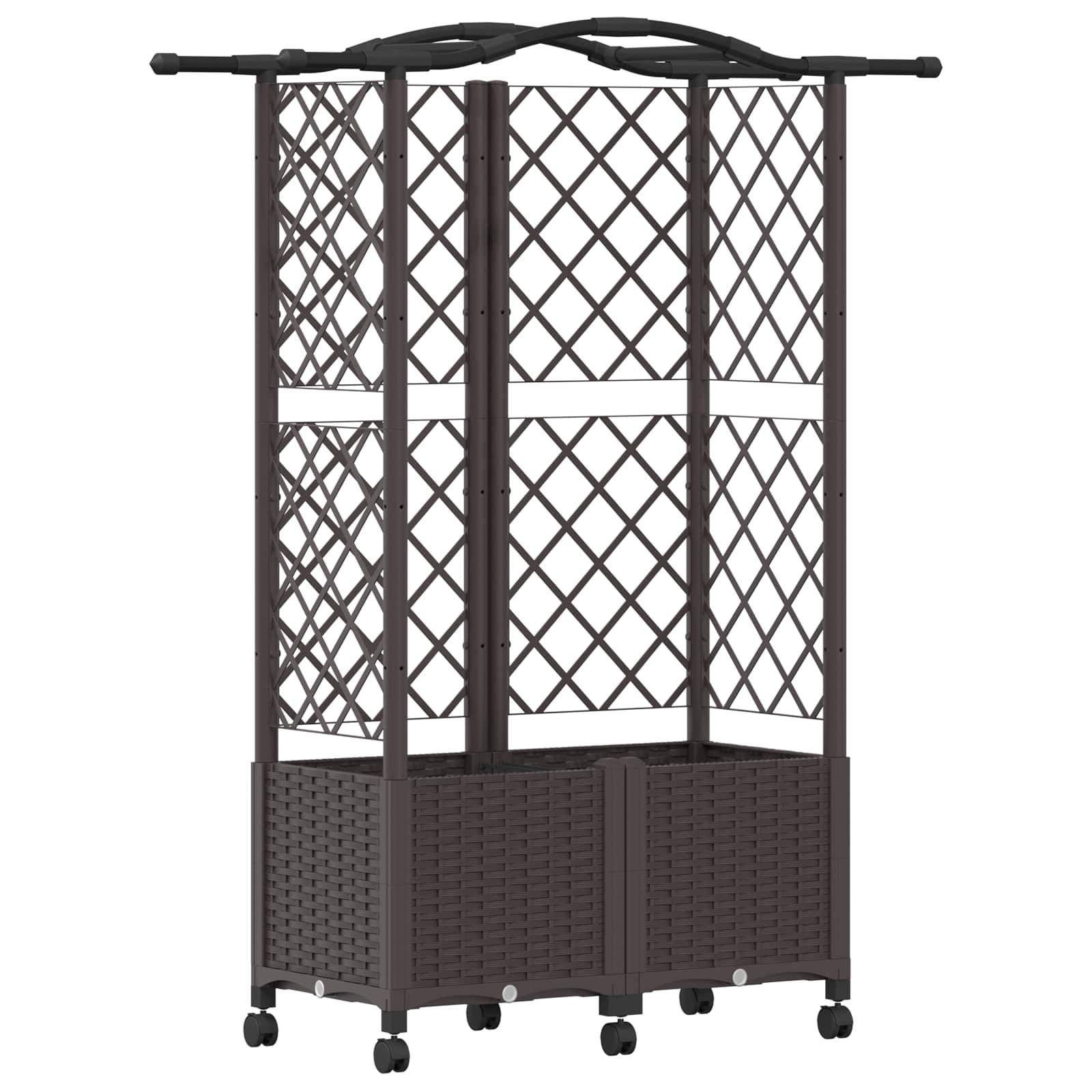 Maison Exclusive - Hochbeet Mit Rankgitter Und Dach Braun 122 X 4