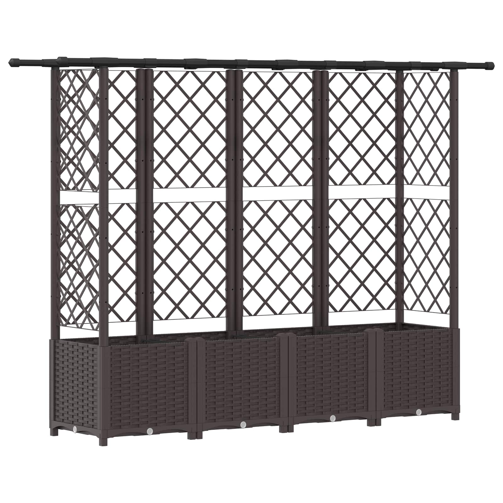 Maison Exclusive - Hochbeet Mit Rankgitter Und Dach Braun 202 X 4