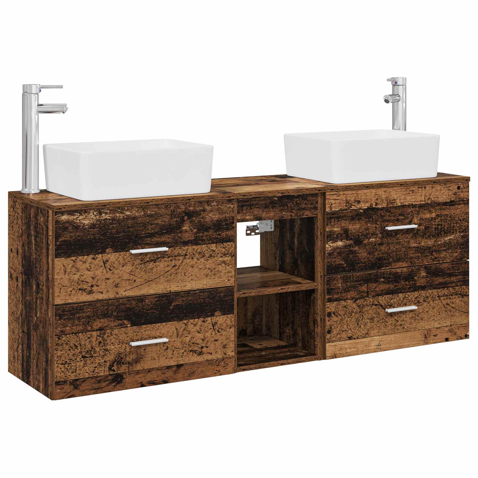 Maison Exclusive - Badezimmerschrank-set 3 Stk. Altholz 53 X 34,5