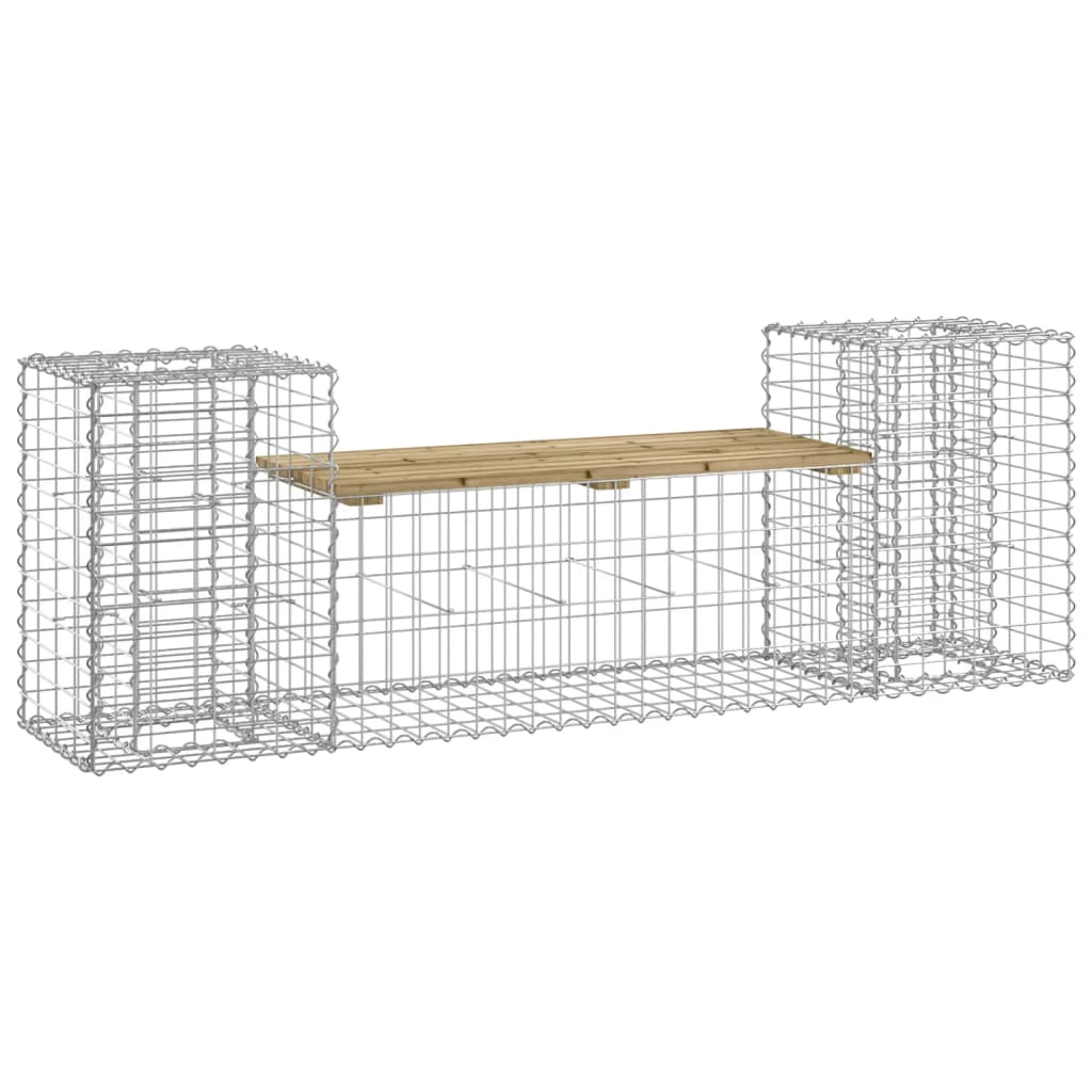 Maison Exclusive - Gartenbank Aus Gabionen 183x41x60,5 Cm Kiefern