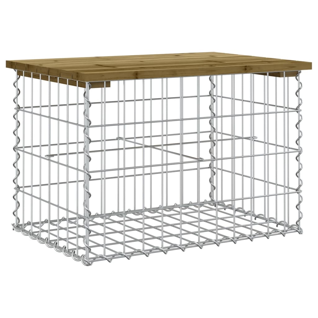 Maison Exclusive - Gartenbank Aus Gabionen 63x44x42 Cm Kiefernhol