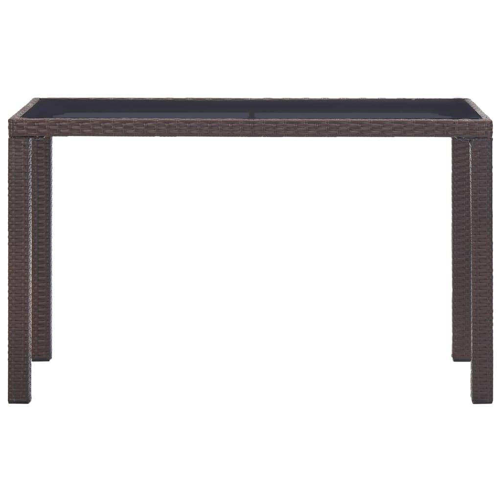 Maison Exclusive - Gartentisch Braun 123x60x74 Cm Poly Rattan