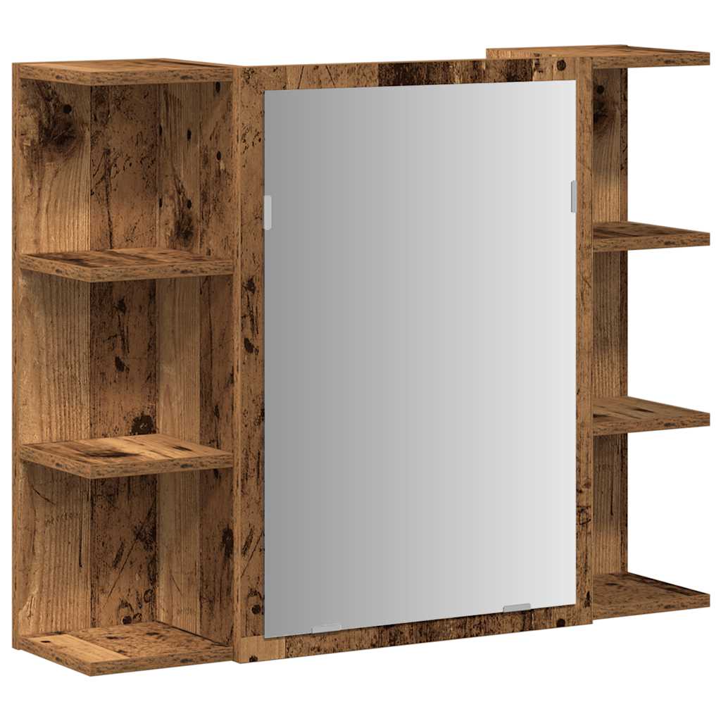 Maison Exclusive - Bad-spiegelschrank Altholz-optik 80x20,5x64 Cm