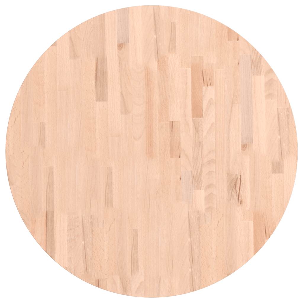 Maison Exclusive - Tischplatte Ø80x2,5 Cm Rund Massivholz Buche
