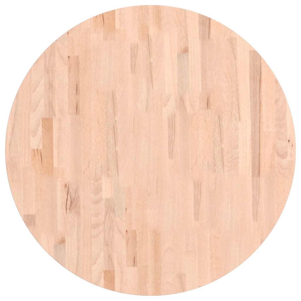 Maison Exclusive - Tischplatte Ø80x1,5 Cm Rund Massivholz Buche