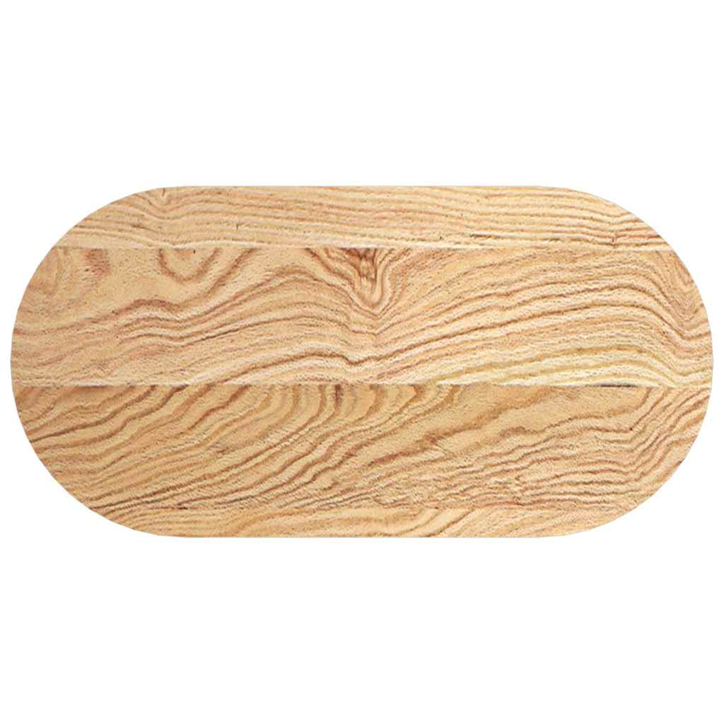 Maison Exclusive - Tischplatte 80x40x2 Cm Massivholz Eiche Oval