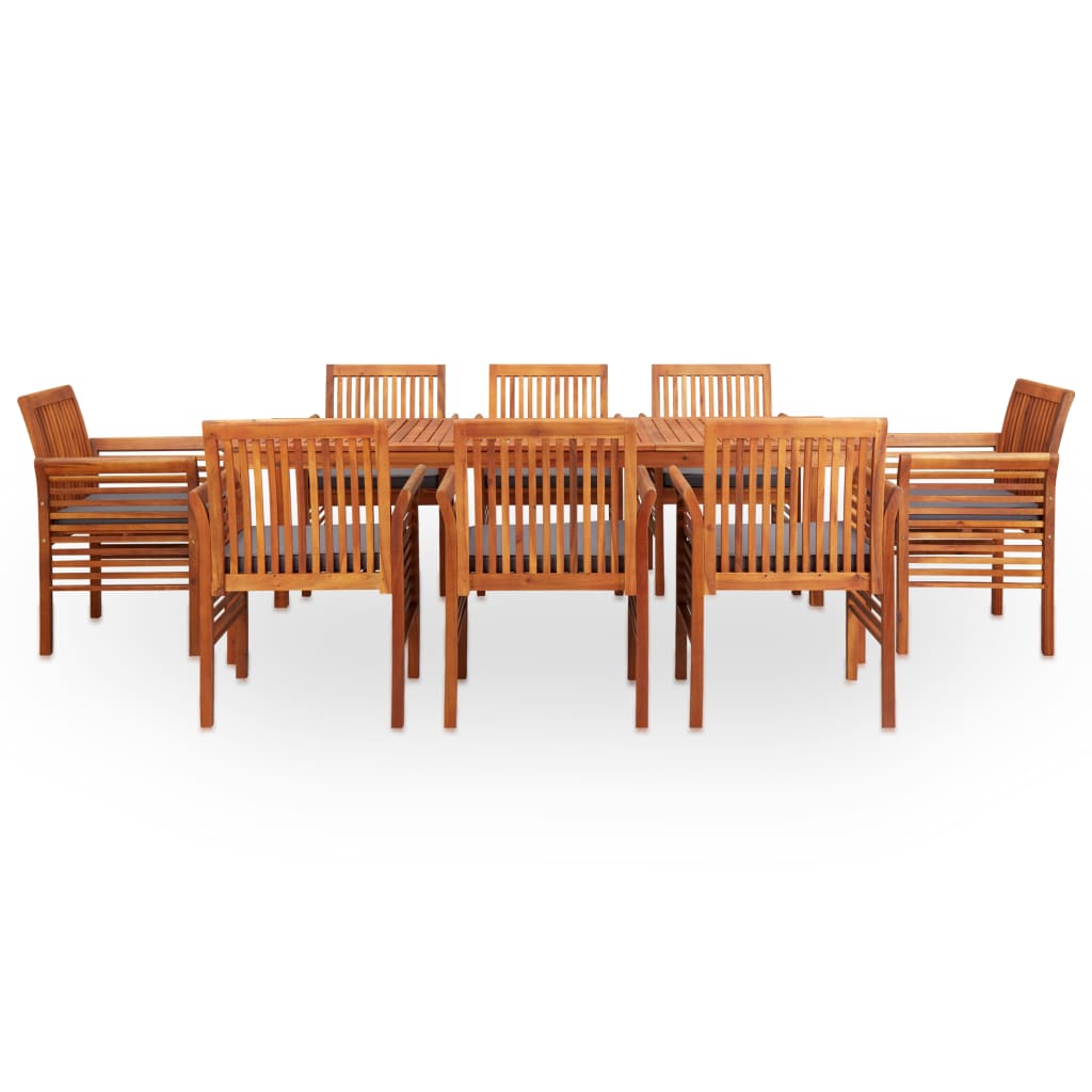 Maison Exclusive - 9-tlg. Garten-essgruppe Mit Auflagen Massivhol