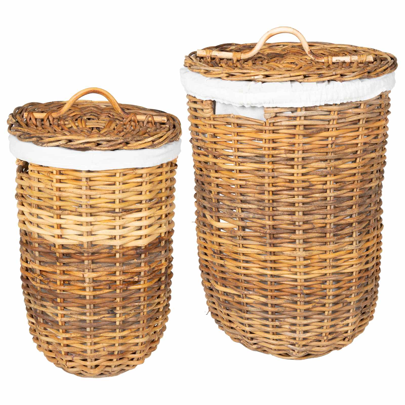 Maison Exclusive - Wäschekorb Mit Deckel Gendt 2 Stk. Naturbraun