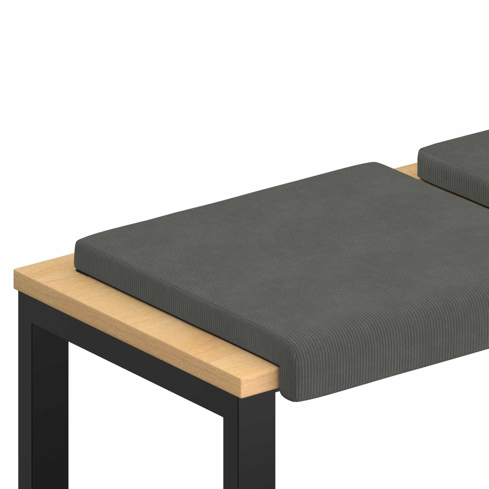 Maison Exclusive - Bankkissen 2 Stk. Cord Dunkelgrau Tiefe 35 Cm
